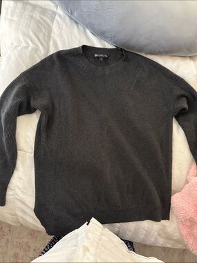 Athleta womens Dark Charcoal Crewneck Sweater